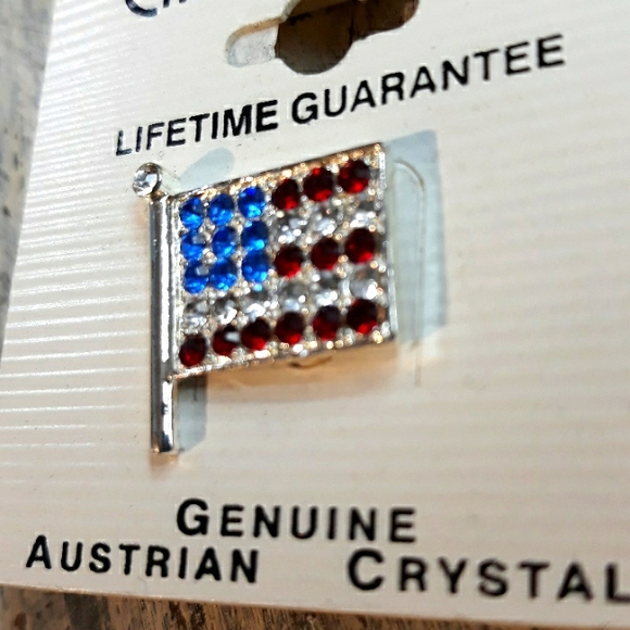 Flag Rhinestone Heart Pin Collection - Picture 4 of 10